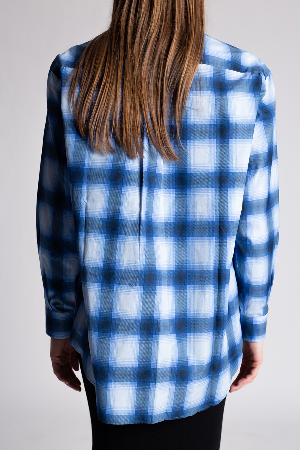 Blue plaid deals burberry shirt